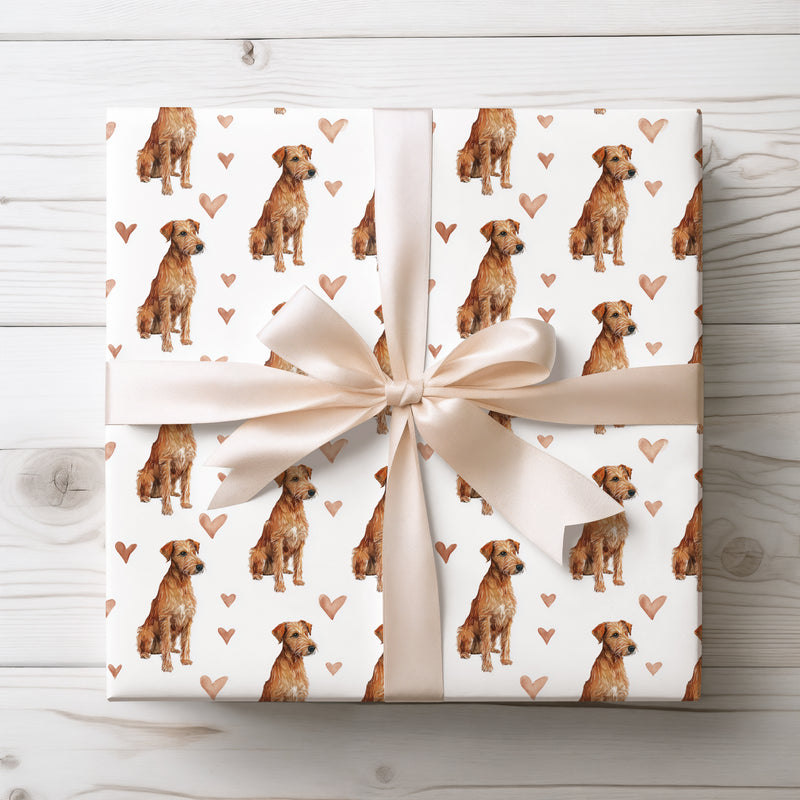 Copperpaws – Irish Terrier Love Pattern wrapping paper