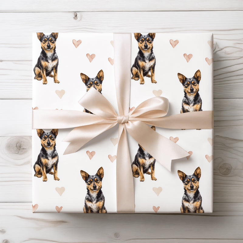 Copperwink – Lancashire Heeler Love Pattern wrapping paper