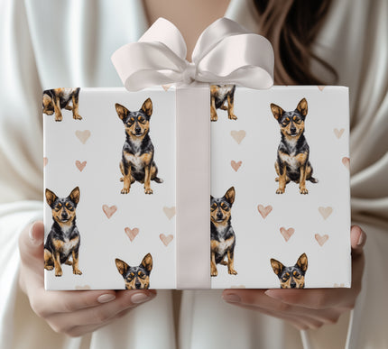 Copperwink – Lancashire Heeler Love Pattern wrapping paper