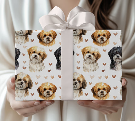 Cuddlecloud Joy – Peekapoo love wrapping paper