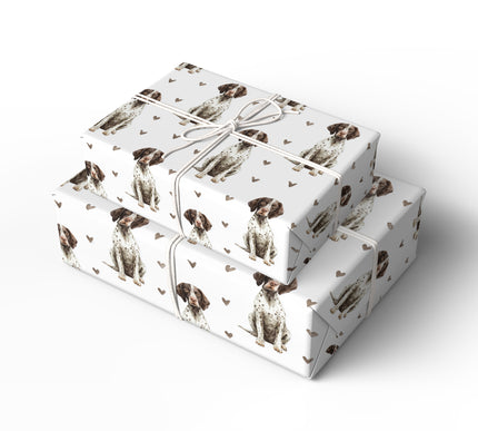 Earthbound Loyalty – Small Munsterlander Pointer love wrapping paper