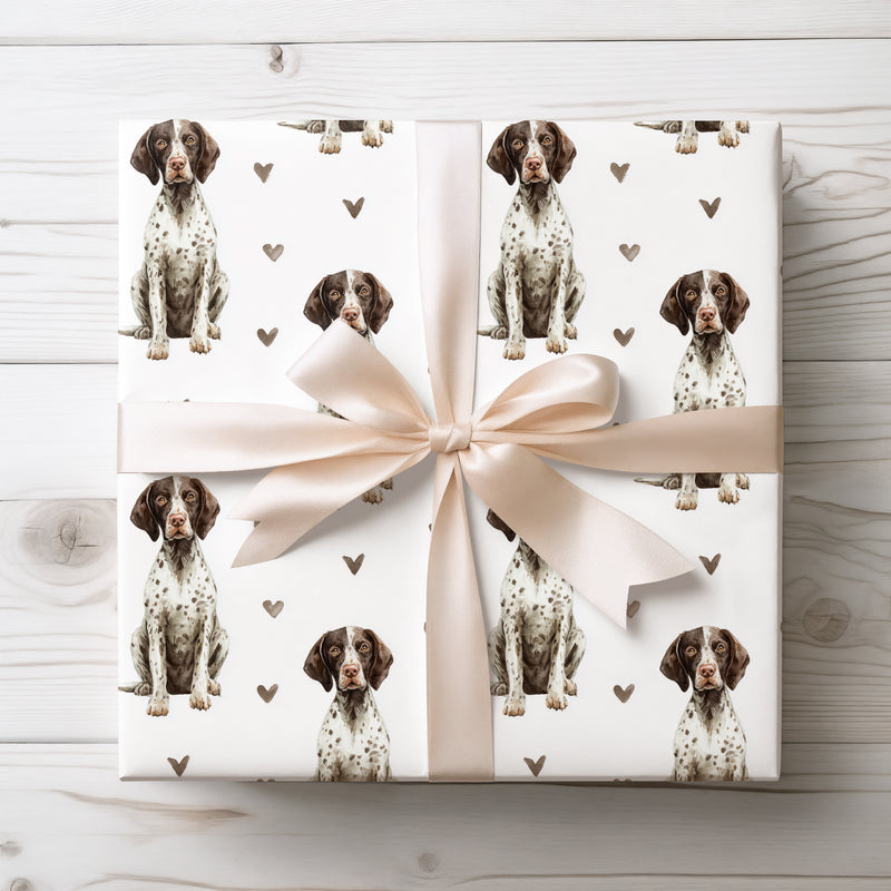 Earthbound Loyalty – Small Munsterlander Pointer love wrapping paper