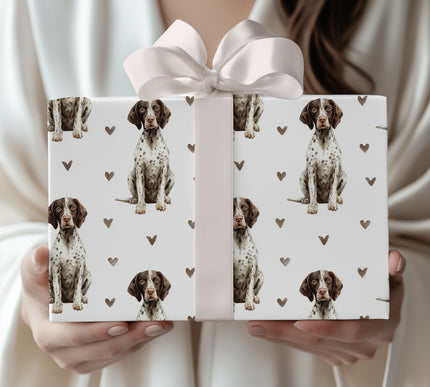 Earthbound Loyalty – Small Munsterlander Pointer love wrapping paper