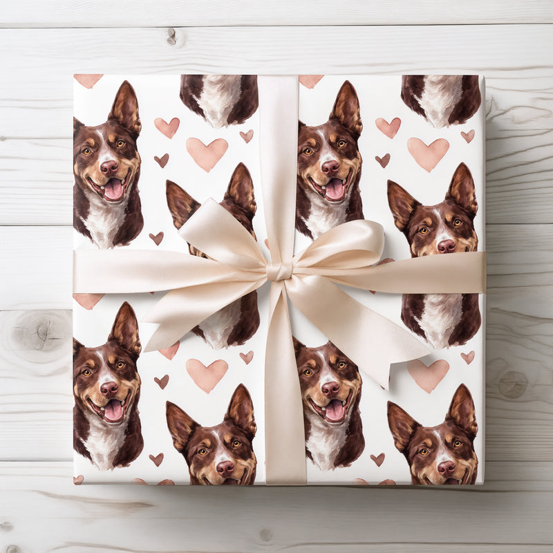 Emberwhisk Heart – Australian Kelpie wrapping paper