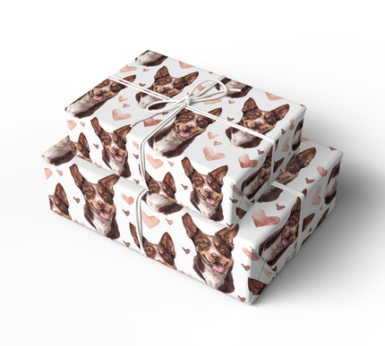Emberwhisk Heart – Australian Kelpie wrapping paper