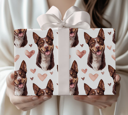 Emberwhisk Heart – Australian Kelpie wrapping paper