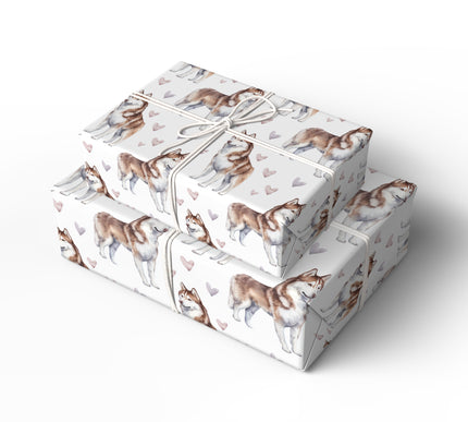 Frostlove Spirit – Siberian Husky love wrapping paper