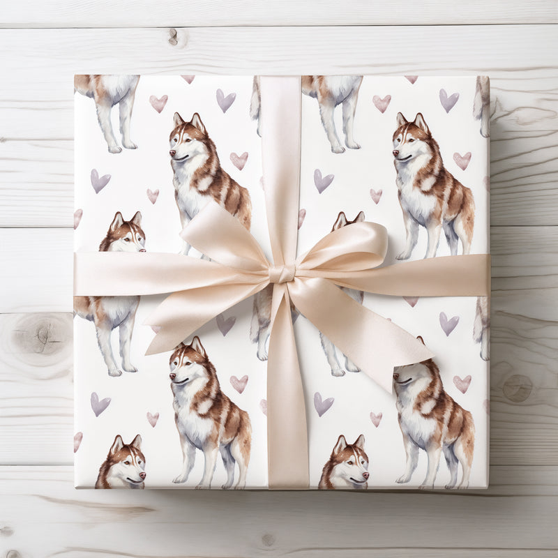 Frostlove Spirit – Siberian Husky love wrapping paper