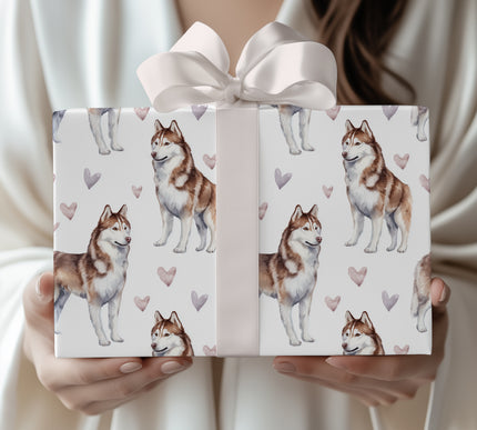 Frostlove Spirit – Siberian Husky love wrapping paper
