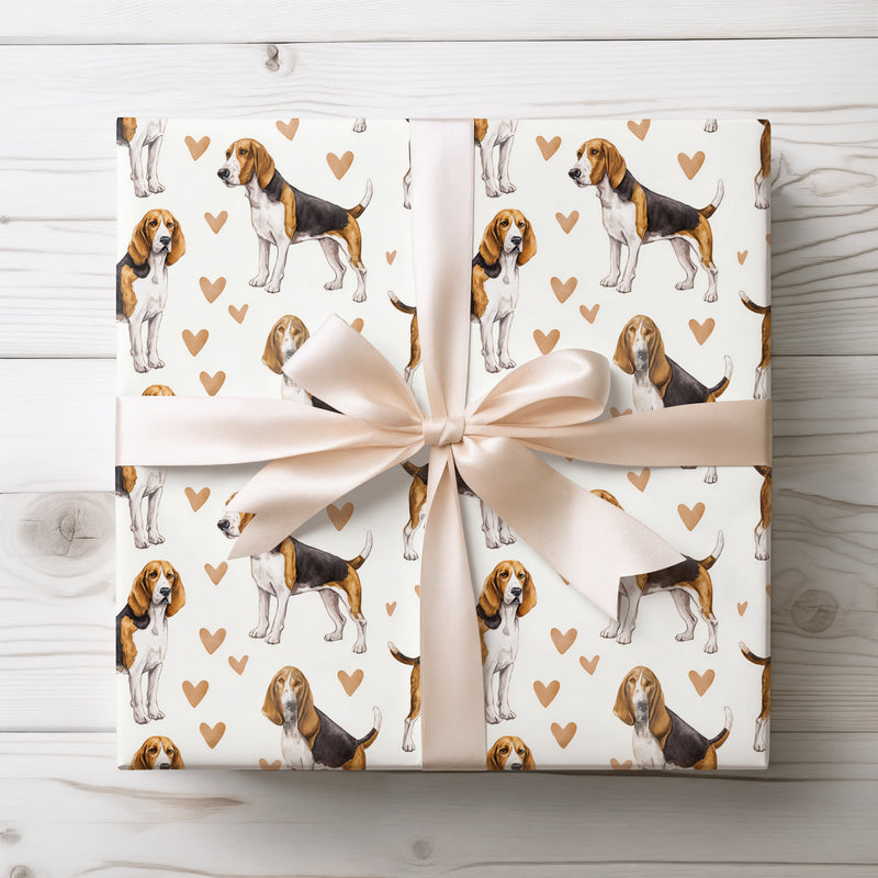 Hearthtrail Romance – Treeing Walker Coonhound love wrapping paper