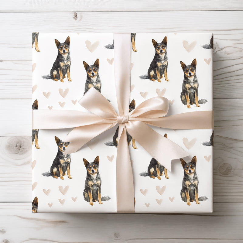 Hearthwink – Lancashire Heeler Love Pattern wrapping paper