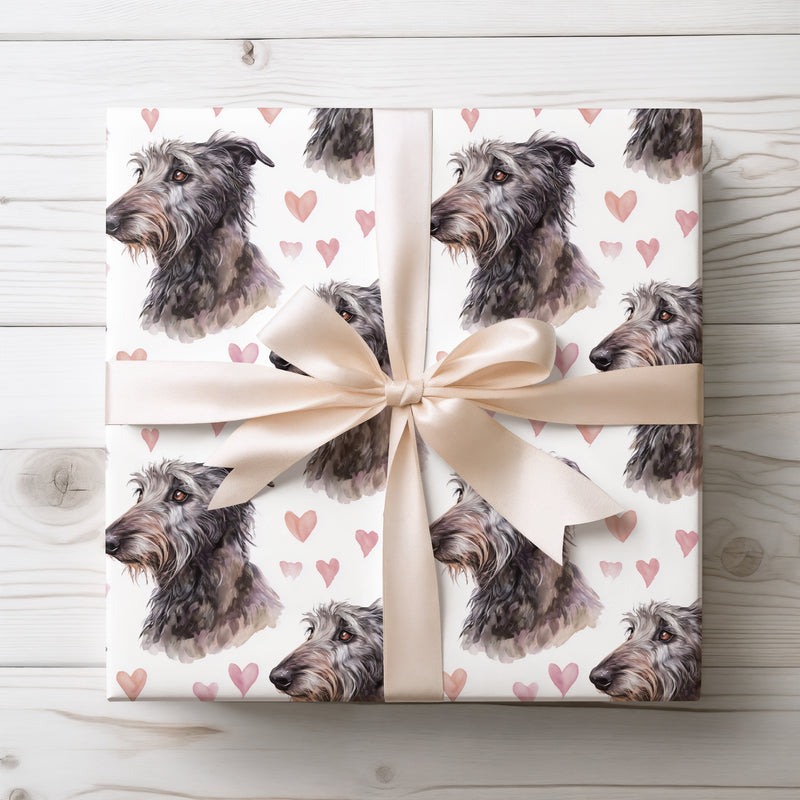 Mistylove Highlands – Scottish Deerhound love wrapping paper