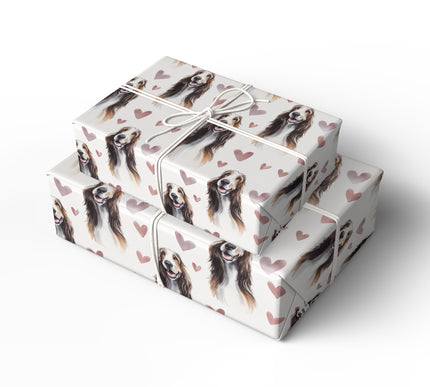 Rosewind Nobles – Romantic Afghan Hound Portrait wrapping paper