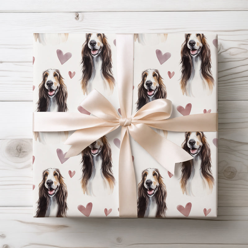 Rosewind Nobles – Romantic Afghan Hound Portrait wrapping paper