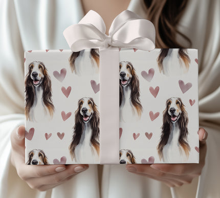 Rosewind Nobles – Romantic Afghan Hound Portrait wrapping paper