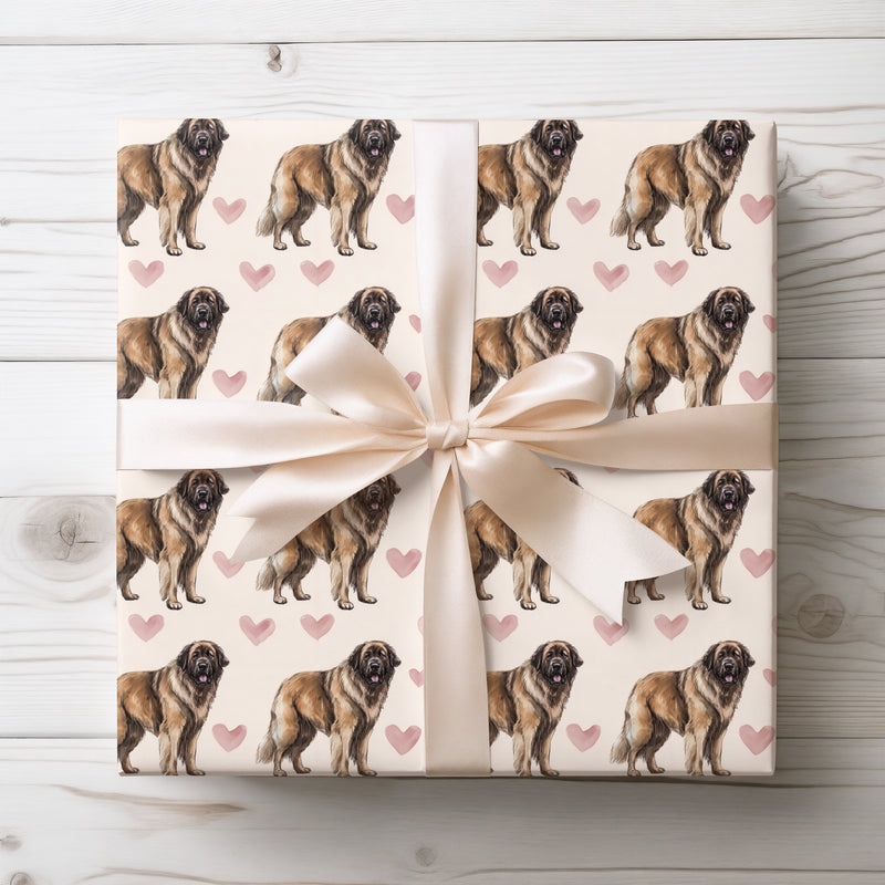 Rosewood Guard – Leonberger Love Pattern wrapping paper