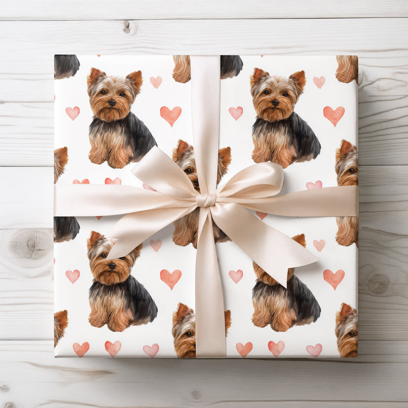 Velvet Paws – Yorkshire Terrier love wrapping paper