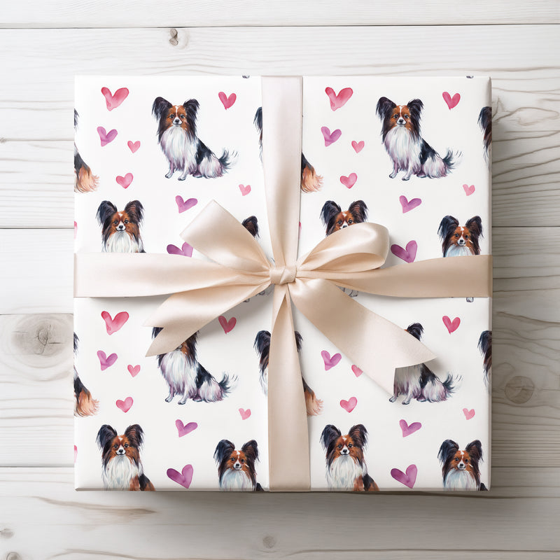 Velvet Wing Kiss – Papillon love wrapping paper