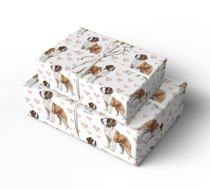 Gentlevale Devotion – St. Bernard love wrapping paper