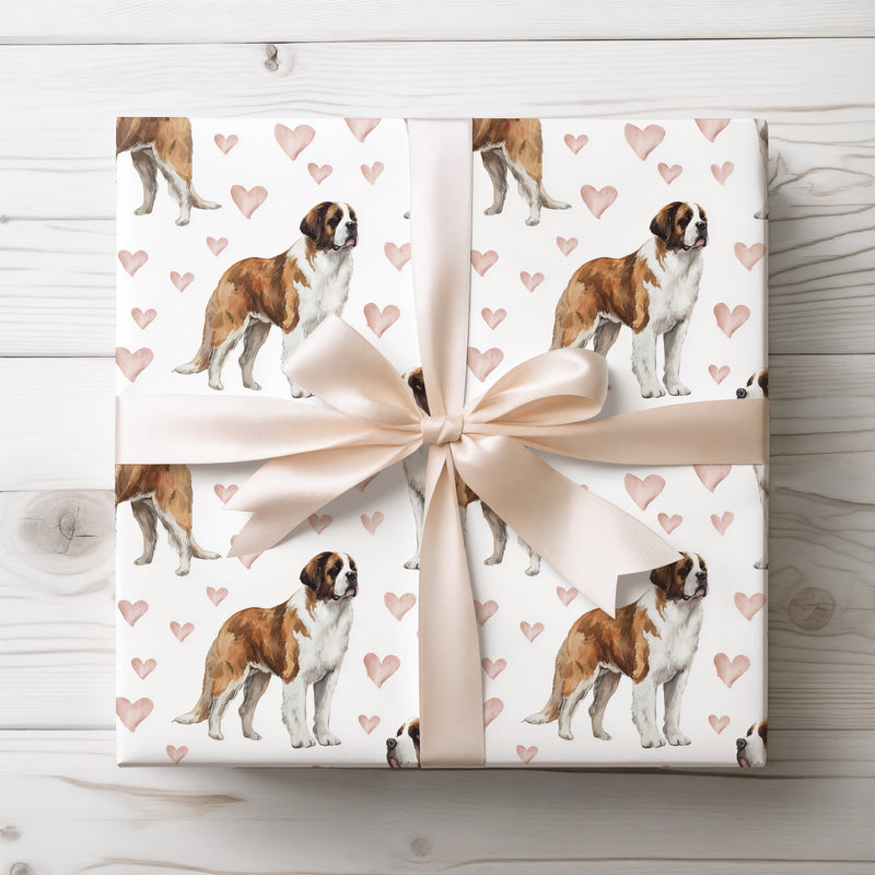 Gentlevale Devotion – St. Bernard love wrapping paper
