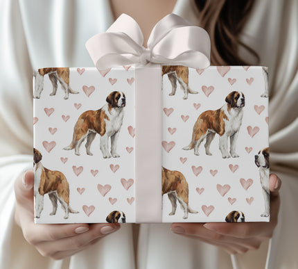 Gentlevale Devotion – St. Bernard love wrapping paper