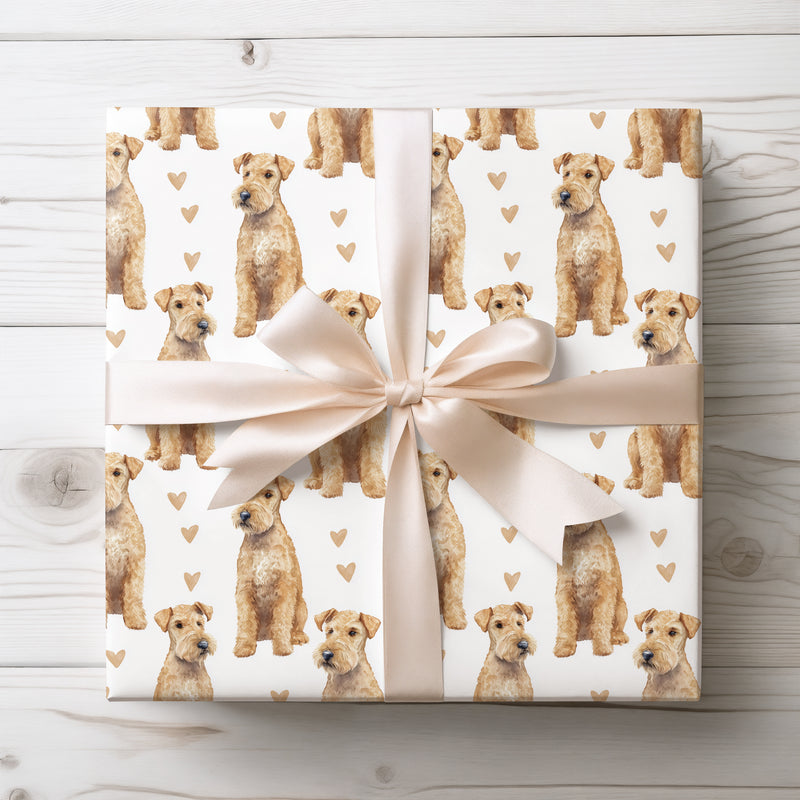 Golden Bramble – Lakeland Terrier Love Pattern wrapping paper