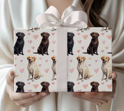 Golden Tailwind – Labrador Retriever Love Pattern wrapping paper