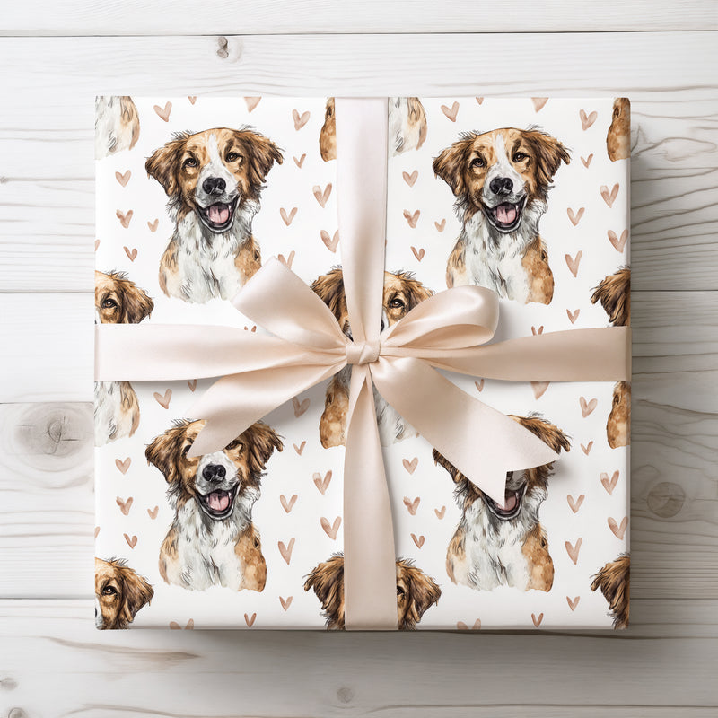 Heartbound Sentinel – Anatolian Shepherd Dog love pattern wrapping paper