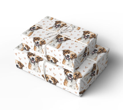 Heartbound Sentinel – Anatolian Shepherd Dog love pattern wrapping paper