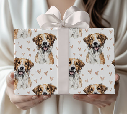 Heartbound Sentinel – Anatolian Shepherd Dog love pattern wrapping paper