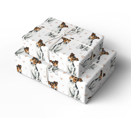 Hearttilt Hollow – Rat Terrier love wrapping paper
