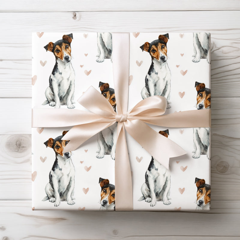 Hearttilt Hollow – Rat Terrier love wrapping paper