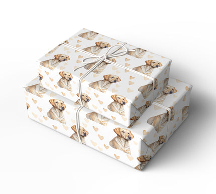 Honeyglow – Labrador Retriever Love Pattern wrapping paper