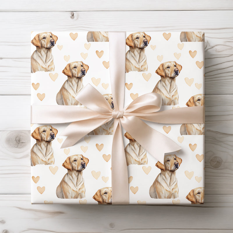 Honeyglow – Labrador Retriever Love Pattern wrapping paper
