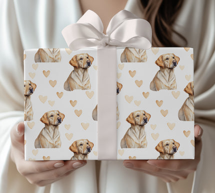 Honeyglow – Labrador Retriever Love Pattern wrapping paper