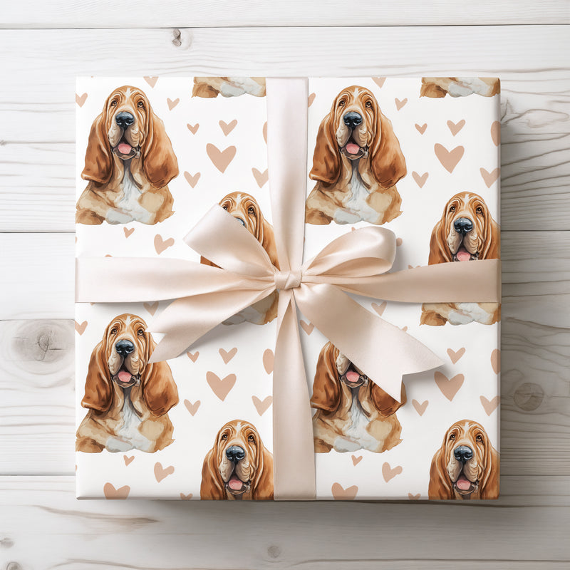 Honeyheart Trails – Bloodhound love wrapping paper