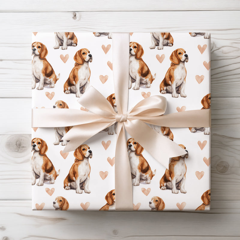 Honeytrail Paws – Pocket Beagle love wrapping paper