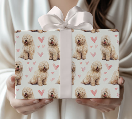 IvoryTassel – Komondor Love Pattern wrapping paper