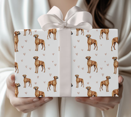 Lovewalk Dunes – Rhodesian Ridgeback love wrapping paper