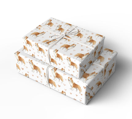 Nordic Blushtrail – Icelandic Sheepdog love wrapping paper
