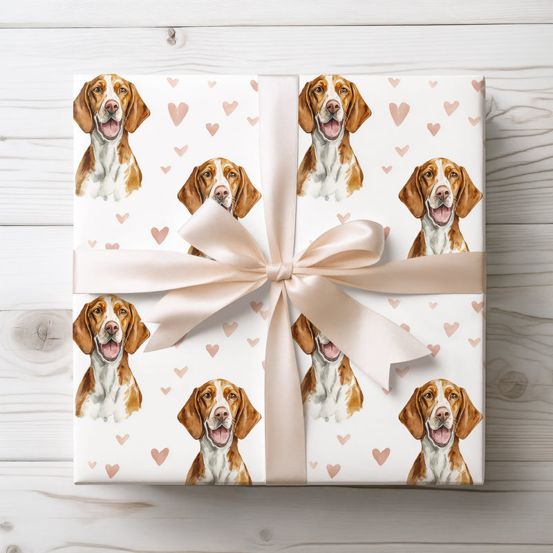 Rosefield Listener – Romantic American English Coonhound Portrait wrapping paper