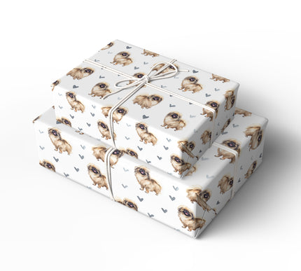 Silkheart Smile – Pekingese love wrapping paper