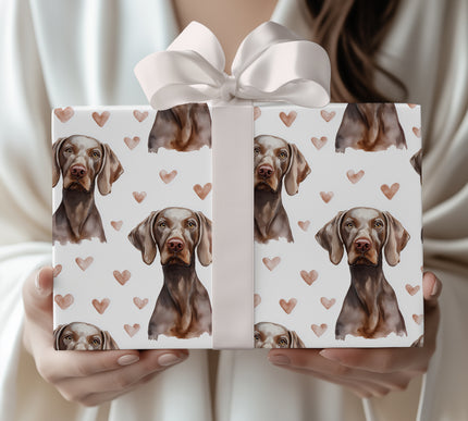 Silver Soul Meadow – Weimaraner wrapping paper