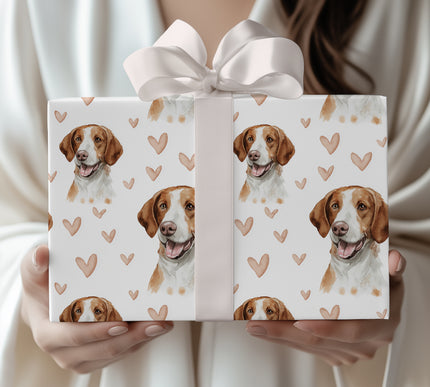 Soft Meadow Call – Romantic American Foxhound Portrait wrapping paper