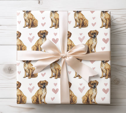 Charming watercolor Puggle wrapping paper featuring sweet Puggle illustrations with soft heart accents. Perfect for Puggle lovers, dog moms and dog dads, birthdays, Valentine’s Day, and everyday gifting. High-quality seamless Puggle dog wrapping paper that adds warmth and personality to every present. 