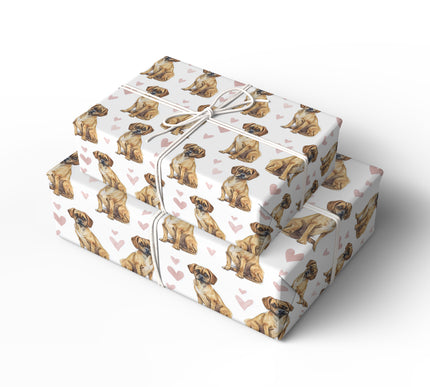 Softpaw Amour – Puggle Love Hearts wrapping paper