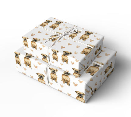Softpaw Ember – Brussels Griffon love wrapping paper
