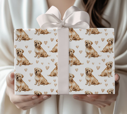 Softpaw Haven – Norfolk Terrier love wrapping paper