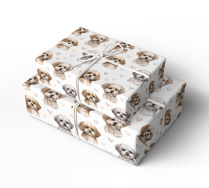 Softsnout Bloom – Peekapoo love wrapping paper