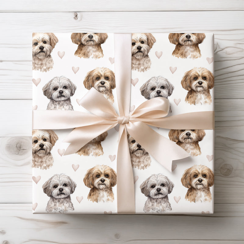 Softsnout Bloom – Peekapoo love wrapping paper